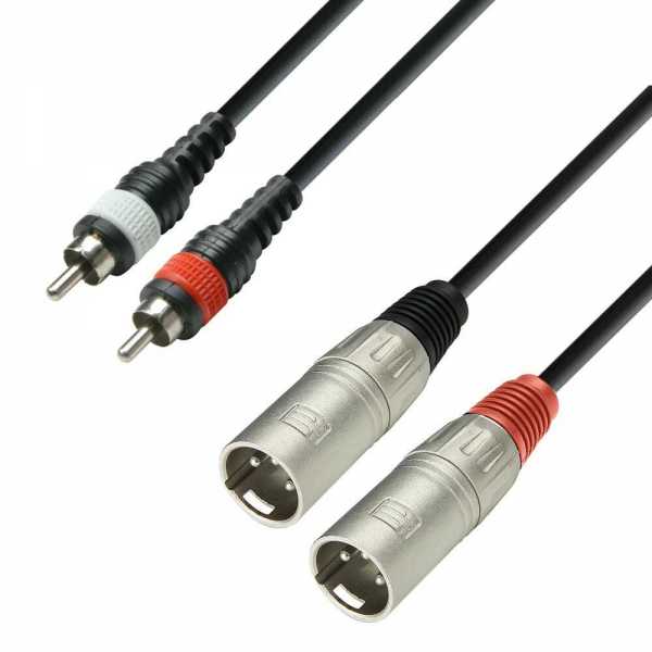 XLR male auf RCA male Kabel 1m