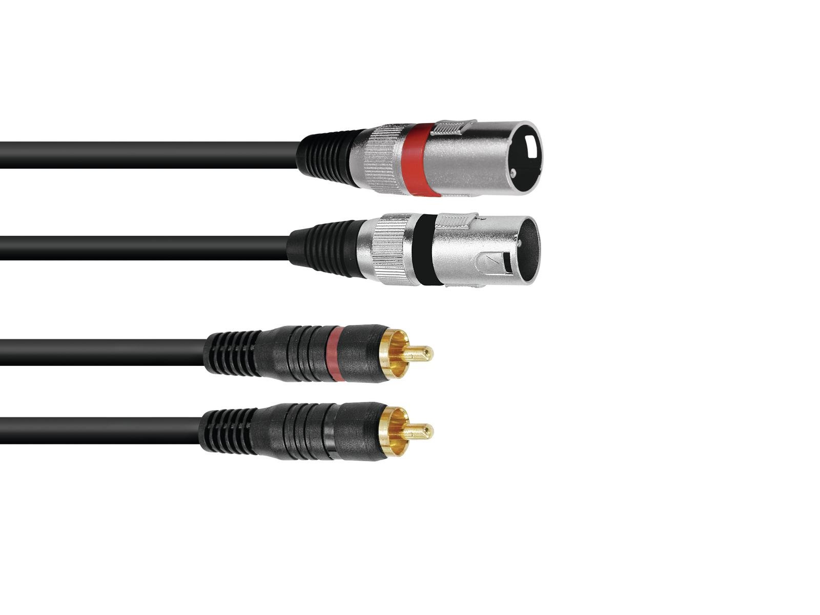 XLR auf Cinch Kabel 1,5m Stecker/Stecker