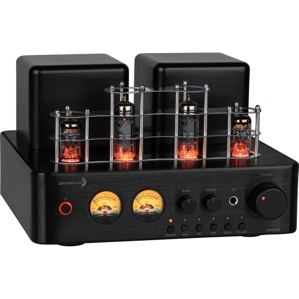 Dayton Audio HTA100 Integrierter Stereo-Hybrid-Röhren-Verstärker 100 Watt