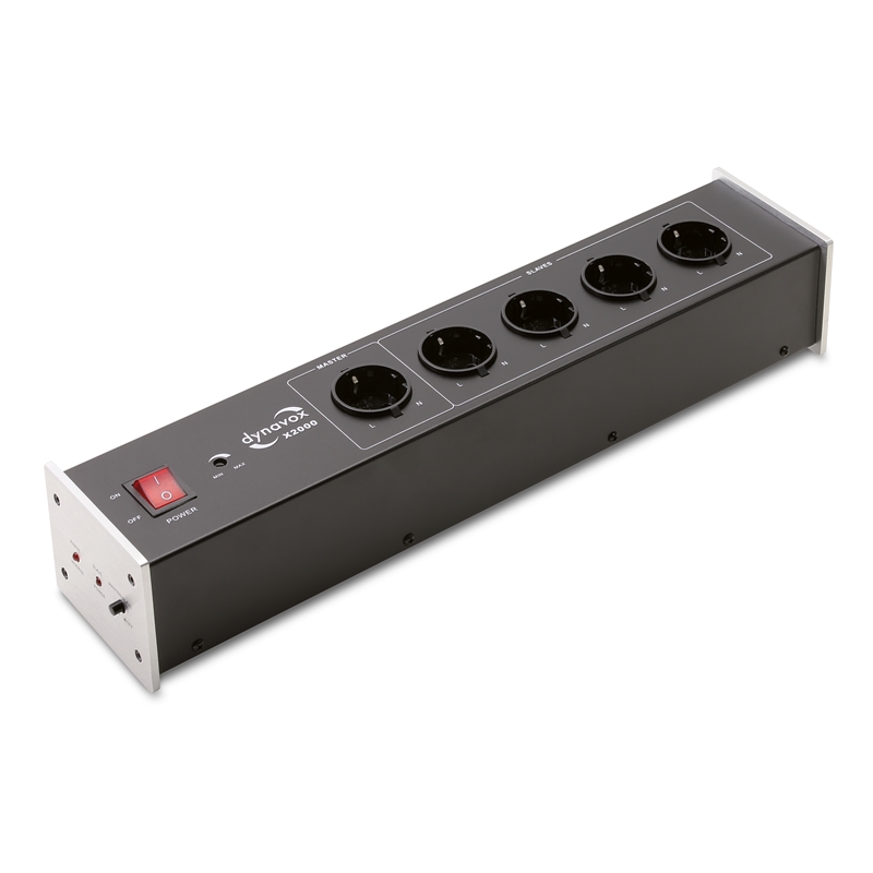 Dynavox HiFi-Steckdosenleiste X2000 silber, mit Master-Slave-Funktion